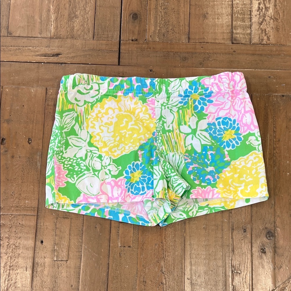 Lilly Pulitzer vibrant floral pull on shorts girls 12 years